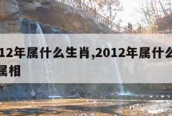 2012年属什么生肖,2012年属什么生肖属相