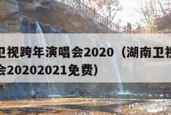 湖南卫视跨年演唱会2020（湖南卫视跨年演唱会20202021免费）