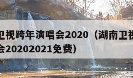 湖南卫视跨年演唱会2020（湖南卫视跨年演唱会20202021免费）