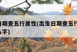 出生日期查五行属性(出生日期查五行属性 生辰八字)