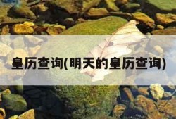 皇历查询(明天的皇历查询)