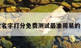 包含名字打分免费测试最准周易的词条