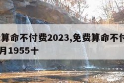 免费算命不付费2023,免费算命不付费2023月1955十