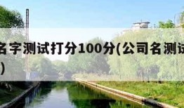 公司名字测试打分100分(公司名测试打分1518)