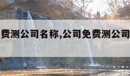 公司免费测公司名称,公司免费测公司名称打分