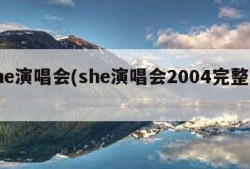 she演唱会(she演唱会2004完整版)