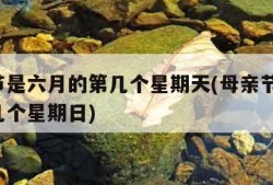 父亲节是六月的第几个星期天(母亲节是5月的第几个星期日)