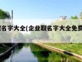 企业取名字大全(企业取名字大全免费查询2021)