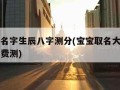 宝宝测名字生辰八字测分(宝宝取名大全生辰八字免费测)