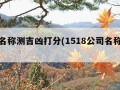 公司名称测吉凶打分(1518公司名称评分)