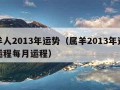 属羊人2013年运势（属羊2013年运势及运程每月运程）