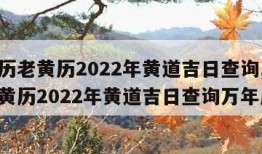 万年历老黄历2022年黄道吉日查询,万年历老黄历2022年黄道吉日查询万年历