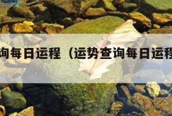 运势查询每日运程（运势查询每日运程卜易居）