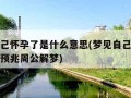 梦见自己怀孕了是什么意思(梦见自己怀孕了是什么预兆周公解梦)