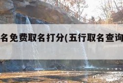 五行起名免费取名打分(五行取名查询打分测试)