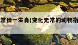 变化无常猜一生肖(变化无常的动物指什么生肖)