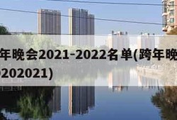 跨年晚会2021-2022名单(跨年晚会20202021)