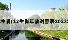 12生肖(12生肖年龄对照表2023年)