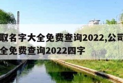 公司取名字大全免费查询2022,公司取名字大全免费查询2022四字