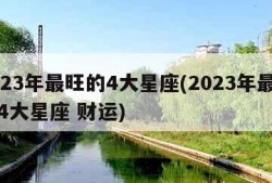 2023年最旺的4大星座(2023年最旺的4大星座 财运)