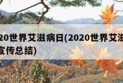 2020世界艾滋病日(2020世界艾滋病日宣传总结)