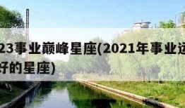 2023事业巅峰星座(2021年事业运势最好的星座)