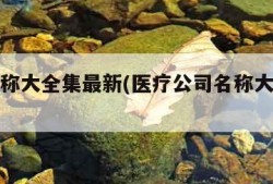 公司名称大全集最新(医疗公司名称大全集最新)