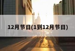 12月节日(1到12月节日)