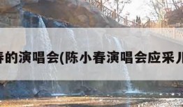 陈小春的演唱会(陈小春演唱会应采儿互动)