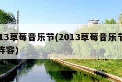 2013草莓音乐节(2013草莓音乐节武汉阵容)