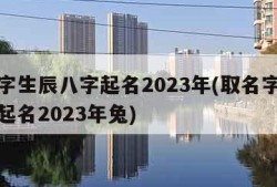 取名字生辰八字起名2023年(取名字生辰八字起名2023年兔)