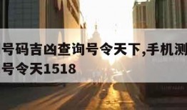 手机测号码吉凶查询号令天下,手机测号码吉凶查询号令天1518