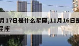 11月17日是什么星座,11月16日是什么星座