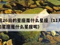 11月26日的星座是什么星座（11月26日的星座是什么星座呢）