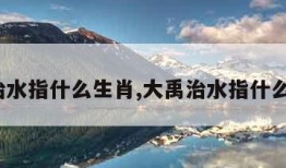 大禹治水指什么生肖,大禹治水指什么生肖?