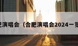 合肥演唱会（合肥演唱会2024一览表）