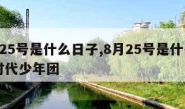 8月25号是什么日子,8月25号是什么日子时代少年团