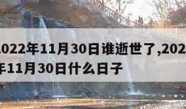 2022年11月30日谁逝世了,2020年11月30日什么日子