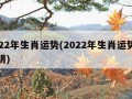 2022年生肖运势(2022年生肖运势李居明)