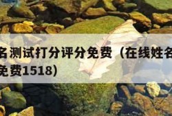 在线姓名测试打分评分免费（在线姓名测试打分评分免费1518）