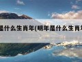 明年是什么生肖年(明年是什么生肖年2026)