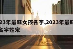 2023年最旺女孩名字,2023年最旺女孩名字姓宋