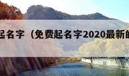 免费起名字（免费起名字2020最新的网名大全）