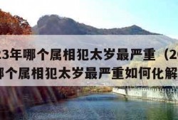 2023年哪个属相犯太岁最严重（2023年哪个属相犯太岁最严重如何化解）