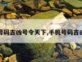 手机号码吉凶号令天下,手机号码吉凶预测