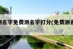 周易测名字免费测名字打分(免费测名字 周易)