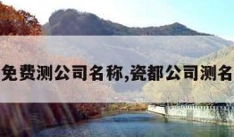 瓷都免费测公司名称,瓷都公司测名打分