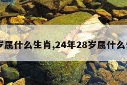 28岁属什么生肖,24年28岁属什么生肖