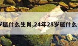 28岁属什么生肖,24年28岁属什么生肖