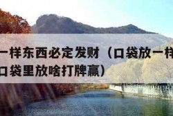 口袋放一样东西必定发财（口袋放一样东西必定发财口袋里放啥打牌赢）